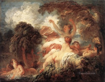 水浴びロココの快楽主義エロティシズム ジャン・オノレ・フラゴナール Oil Paintings